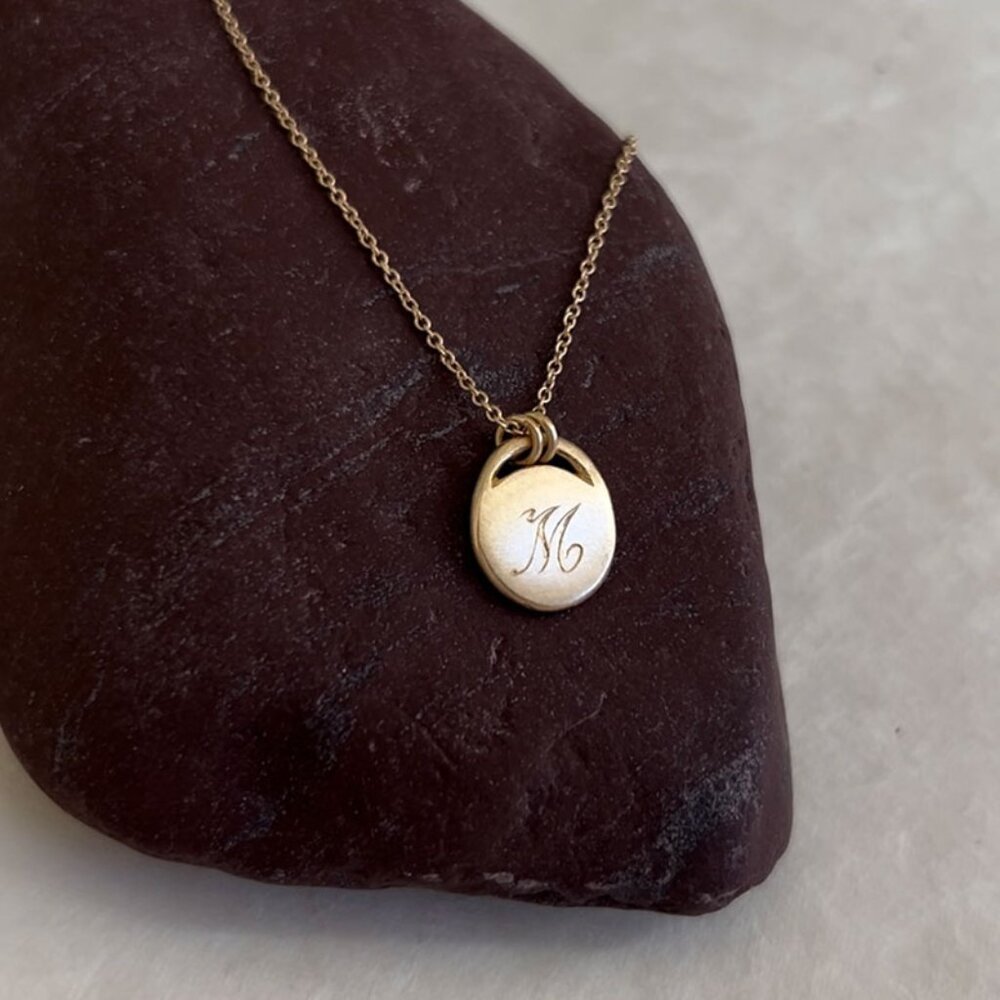 14k Recycled Gold Monogram Necklace